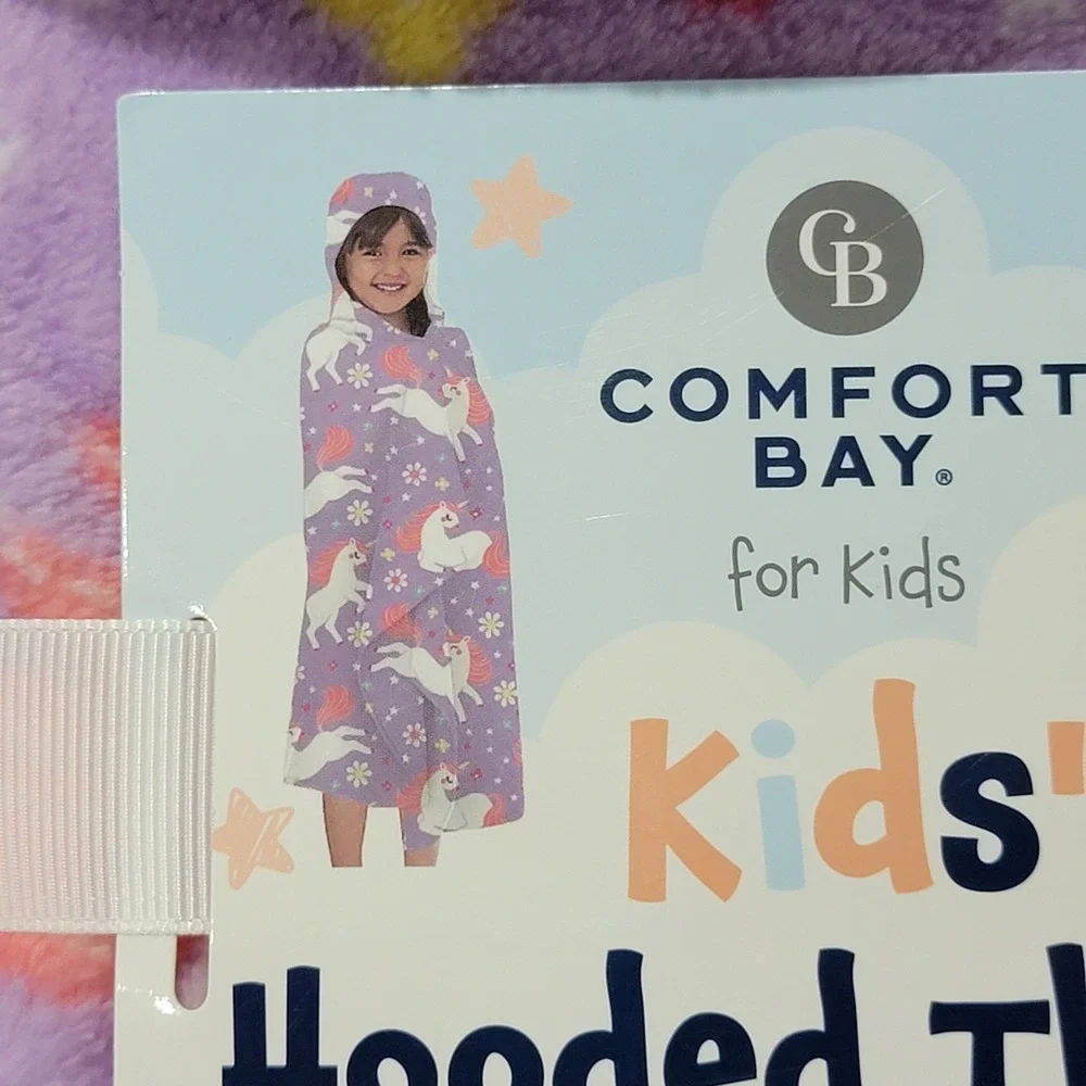 Comfort Bay for Kids Hooded Throw Blanket‎ 2 Pack Dinosaur Unicorn 50x25 NEW